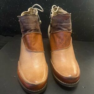 Brown Leather Ankle Boots